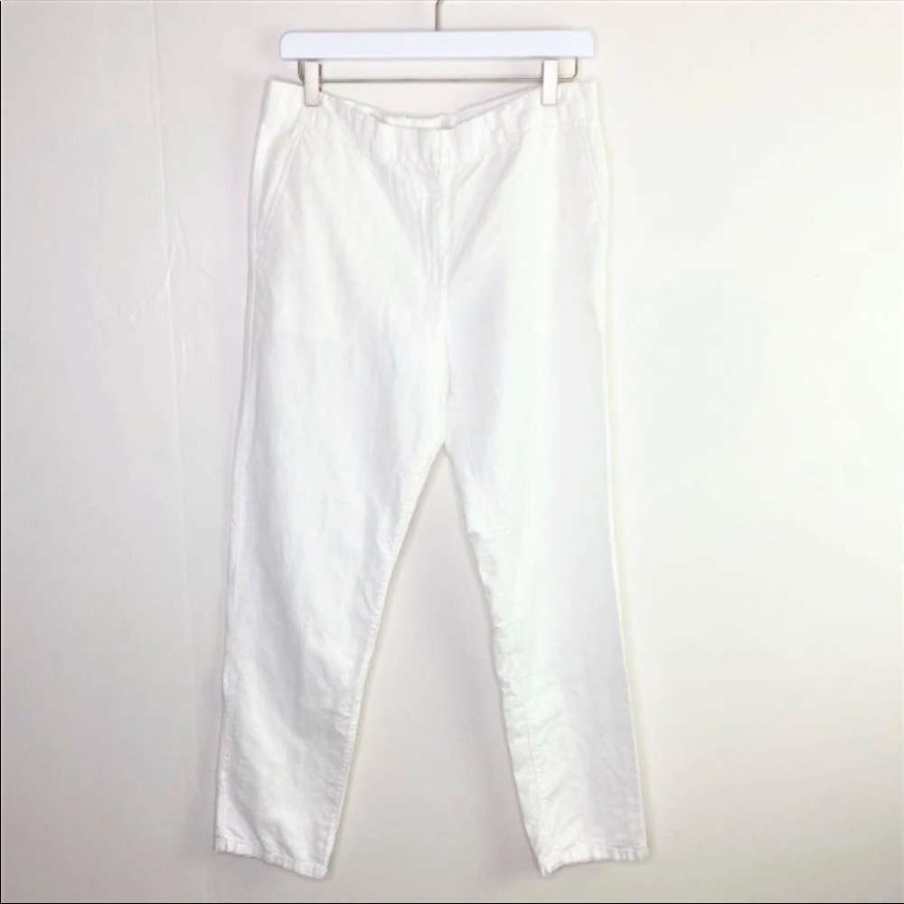 Gap Broken In Straight Linen Pants in White